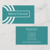 Urban Hipster Business Card, Aquamarin Visitenkarte (Vorne/Hinten)