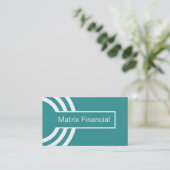 Urban Hipster Business Card, Aquamarin Visitenkarte (Stehend Vorderseite)