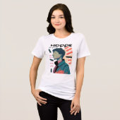 Urban Hope - Abstract Portrait Illustration Tri-Blend Shirt (Vorderseite voll)