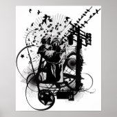 Urban Illustriert Fist mit Crows, Graffiti etc. Poster (Vorne)