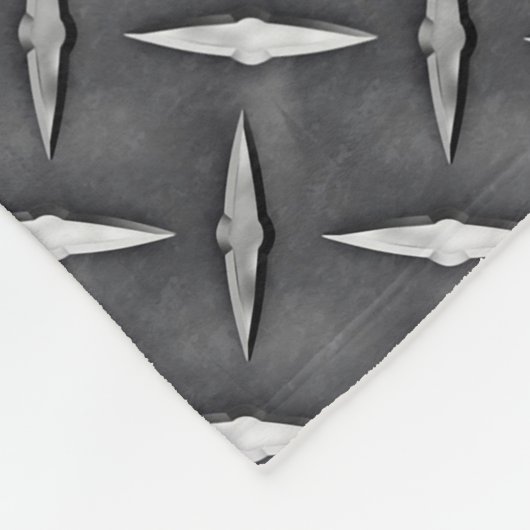 Urban Industrial Metallic Texture Print Fleecedecke (Ecke)