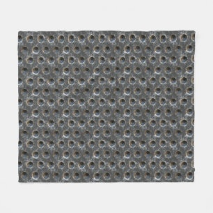 Urban Industrial Metallic Texture Print Fleecedecke
