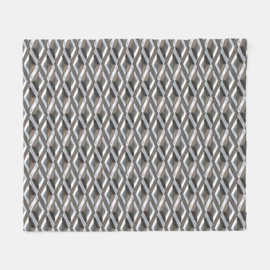 Urban Industrial Metallic Texture Print Fleecedecke (Vorderseite (Horizontal))