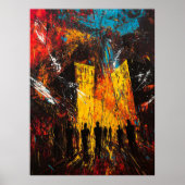 Urban Inferno - expressionistische Stadtmitte im C Poster (Vorne)