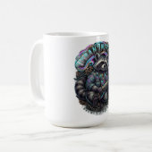 Urban Instinct Waschbär Langarmshirt Kaffeetasse (Vorderseite Links)