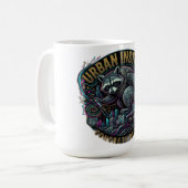 Urban Instinct Waschbär Langarmshirt Kaffeetasse (Vorderseite Links)