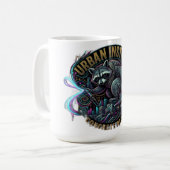 Urban Instinct Waschbär Langarmshirt Kaffeetasse (Vorderseite Links)