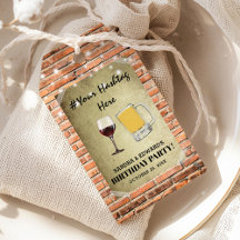 Urban Joint Birthday Hashtag Flasche Tags