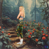 Urban Jungle Graffiti - kühne und energiegeladene  Capri Leggings