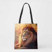 Urban Jungle Majestic Lion Tote Bag Tasche (Vorderseite)