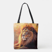 Urban Jungle Majestic Lion Tote Bag Tasche (Rückseite)