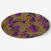 Urban Jungle Tierprint Pappteller (Schrägansicht)
