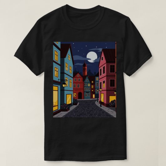Urban landscape at night T-Shirt (Design vorne)