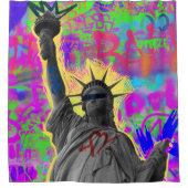 Urban Liberty Modern Artistic Collage Duschvorhang (Vorderseite)