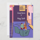 Urban Liebe Graffiti Walls, Noodle Boxes Hochzeit Einladung (Vorderseite)