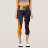 Urban Lights Abstract Geometry Capri Leggings (Vorderseite)
