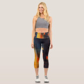 Urban Lights Abstract Geometry Capri Leggings (Vorderseite)