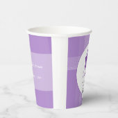 Urban Lilac Violet Tartan Monogramm Pappbecher (Rechts)
