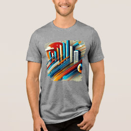 Urban Matrix - Digital Graffiti Abstrakter T - Shi Tri-Blend Shirt
