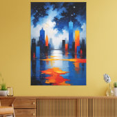 Urban Mirror of Stillness Canvas Print Leinwanddruck (Insitu (Wohnzimmer))