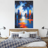 Urban Mirror of Stillness Canvas Print Leinwanddruck (Insitu (Schlafzimmer))