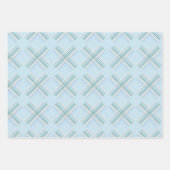 Urban Modern Blue Turquoise Tartan Muster Geschenkpapier Set (Vorderseite)