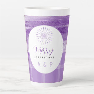 Urban Modern Lila Tartan Monogram Milchtasse