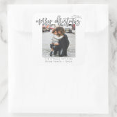 URBAN MODERN MERRY CHRISTMAS QUADRATISCHER AUFKLEBER (Tasche)