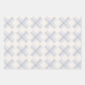 Urban Modern Tartan in Perl und Blau Geschenkpapier Set (Vorderseite 2)