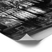 Urban, modernes Pariser Nachtleben Foto Poster (Ecke)