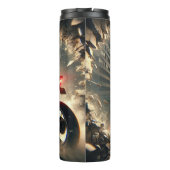 Urban Motorrad Abenteuer Freiheit und Geschwindigk Thermosbecher (Rückseite)