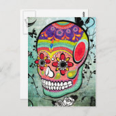Urban Muerte Day of the Dead Illustriert Postcard Postkarte (Vorne/Hinten)