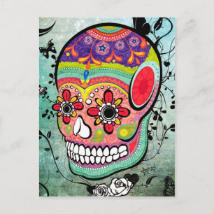 Urban Muerte Day of the Dead Illustriert Postcard Postkarte