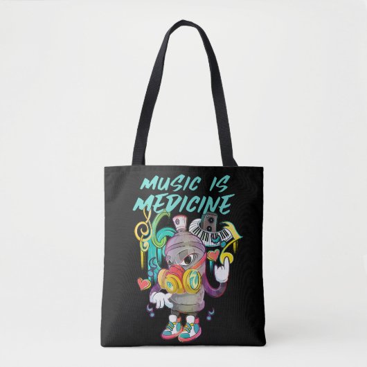 Urban Music is Medicine Graffiti Tasche (Vorderseite)
