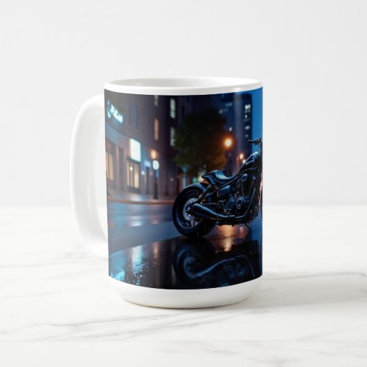 Urban Night Motorcycle Kaffeetasse (Vorderseite Links)