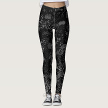 Urban noir Leggings für aktiven Lebensstil.
