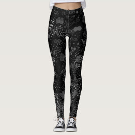 Urban noir Leggings für aktiven Lebensstil.