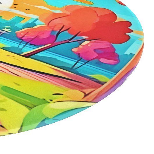 Urban Oasis Sunset Panorama Schneidebrett (Ecke)