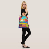 Urban Oasis Sunset Panorama Tasche (Am Model)