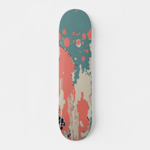 Urban Paint Drip & Chip Abstract Street Art Design Skateboard