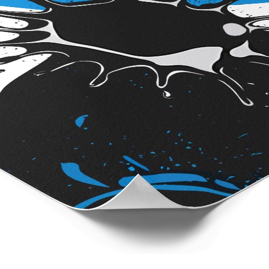 Urban Paint Splash Abstrakt Poster (Ecke)