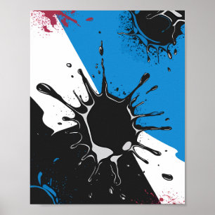 Urban Paint Splash Abstrakt Poster