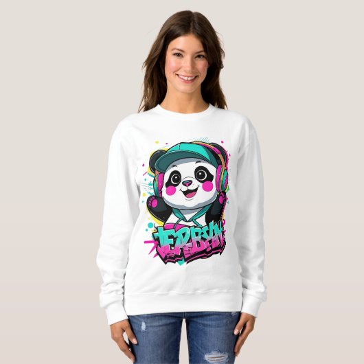 Urban ‏ Panda Vibes Sweatshirt (Vorne ganz)
