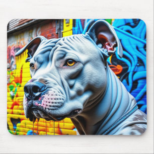 Urban Pitbull City Graffiti Street Art Mousepad