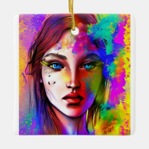 Urban powerfull woman         keramikornament