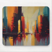 Urban Pulse – Abstract City In Vertical Rhythm Mousepad (Vorne)