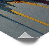 Urban Pulse – Abstract City In Vertical Rhythm Poster (Ecke)