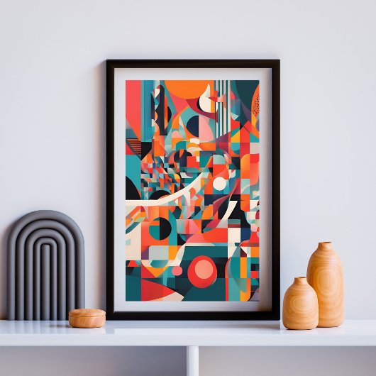 Urban Pulse: Abstrakte Geometrie in Bewegung Poster