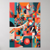 Urban Pulse: Abstrakte Geometrie in Bewegung Poster (Vorne)