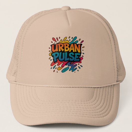 Urban Pulse - Vibrant Street Art T-Shirt Truckerkappe (Vorderseite)